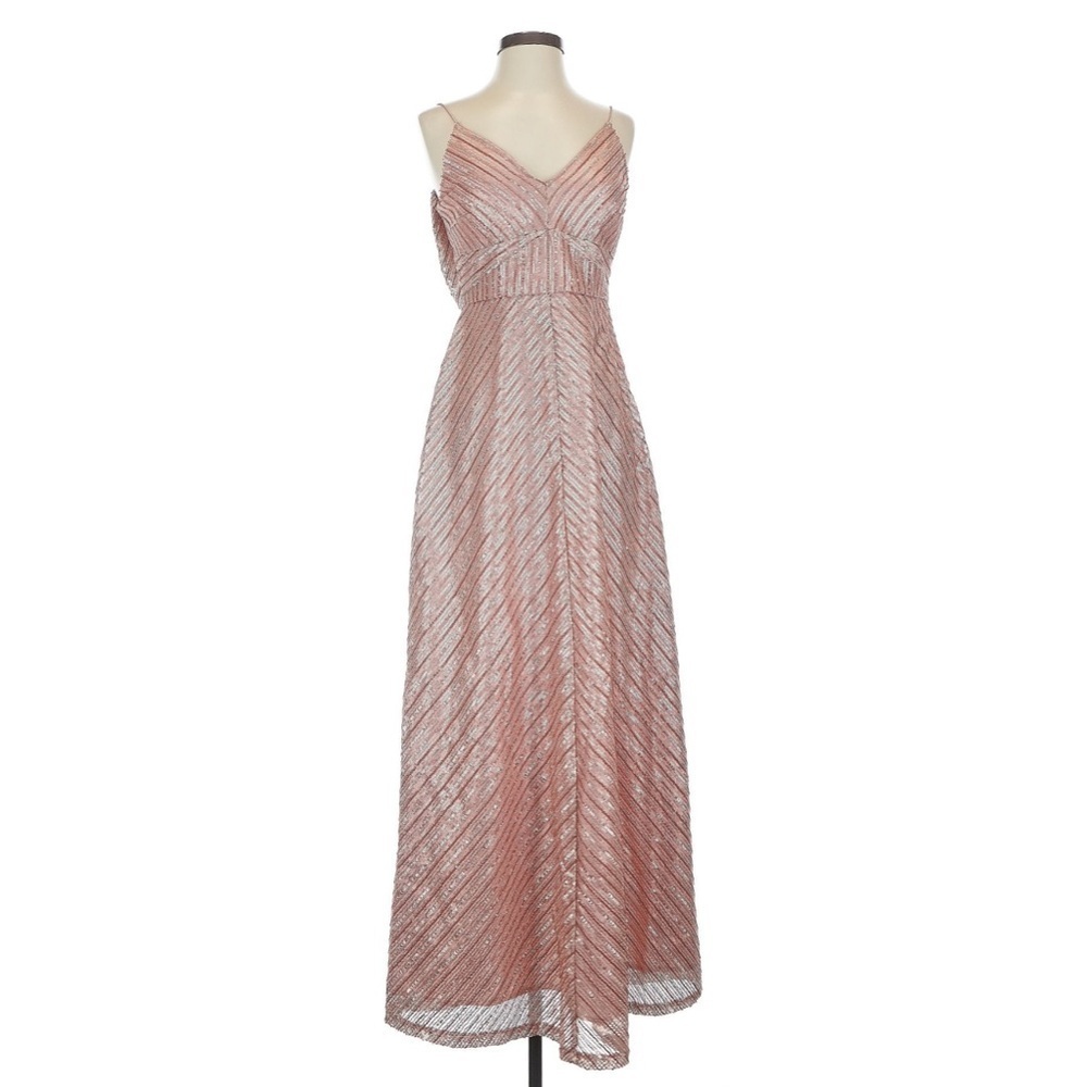 Weddington Way Florence Gown | Formal Wedding Guest | Blush Pink Sparkle| Size 2